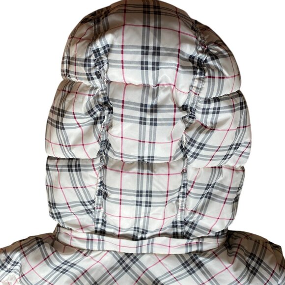 Vintage Aeropostle Plaid Faux Fur Hooded Vest Removable Hood Puffer 90s Y2K-L - Picture 13 of 16